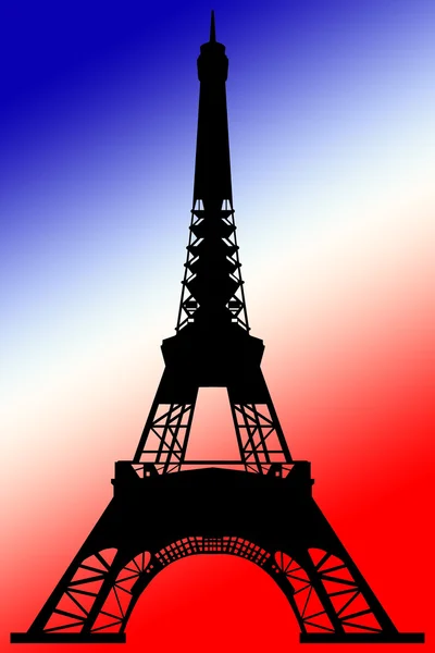 Silhouette des Eiffelturms — Stockfoto