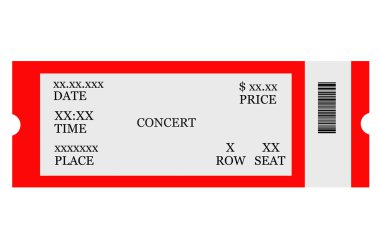 Event ticket clipart