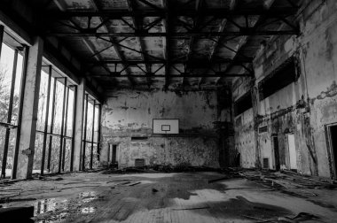 Abandoned room in chernobyl 2012 clipart