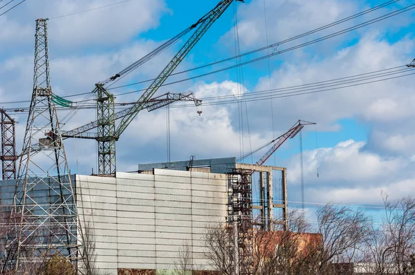 Industrial cranes building architecture — Stock Photo, Image