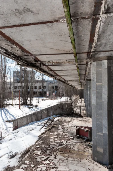 Занедбані Будинки житлові архітектури в Прип'ять, 2012 — стокове фото