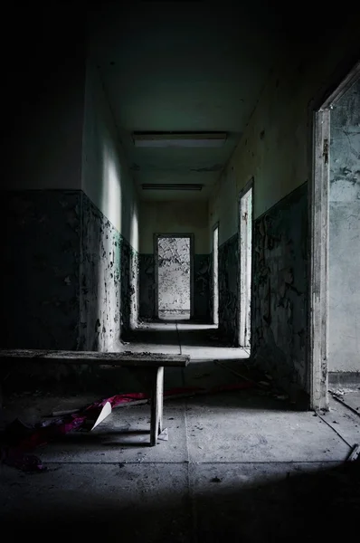 Stock image Abandoned corridor in pripyat school 2012