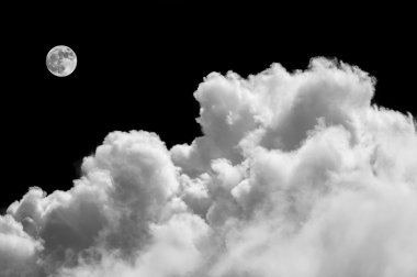 Beautiful cloudscape with fluffy clouds clipart