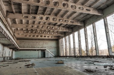 Abandoned room in chernobyl 2012 clipart