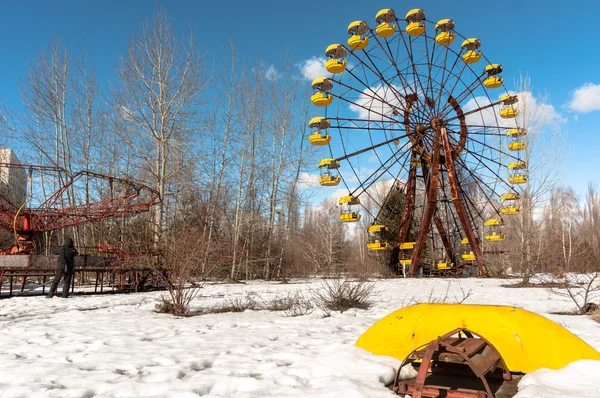 A roda gigante em Pripyat, Chernobyl 2012 Março — Fotografia de Stock