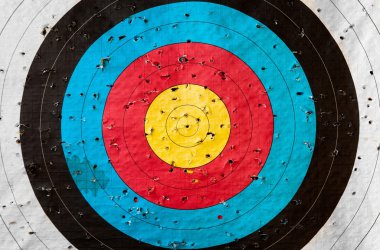 Practice target with a lot of shots clipart