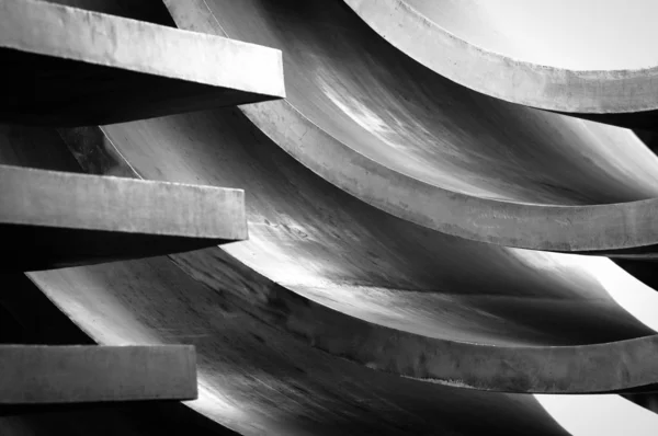 曲線と抽象的な金属の背景 — ストック写真