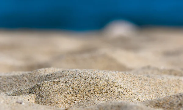 一些沙子上了岸的特写 — 图库照片