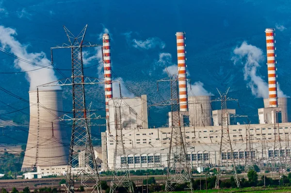 Dampen die uit elektriciteitscentrale — Stockfoto