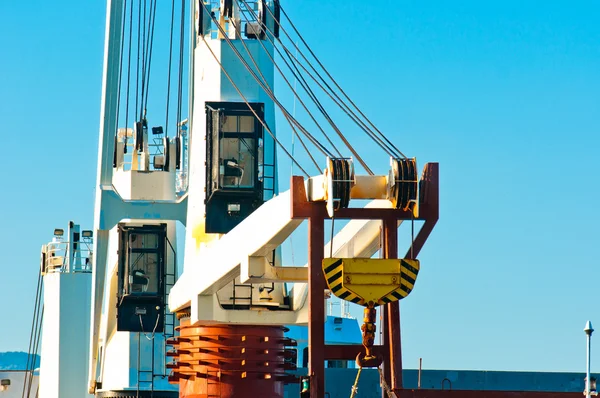 Industrial crane at dock — Stock Photo, Image