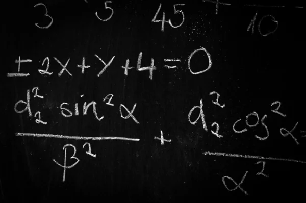 Blackboard with formulas — Stock Photo, Image