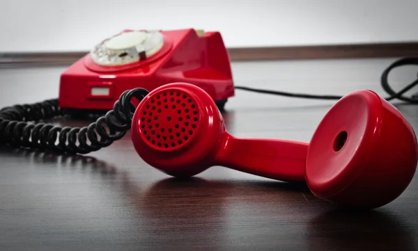 Důležité červený telefon — Stock fotografie