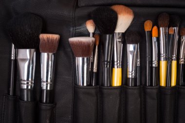 Makeup brushes clipart