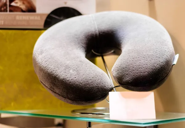 Neck pillow in display window — Stock Photo, Image