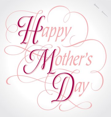 'happy mother's day' hand lettering (vector) clipart