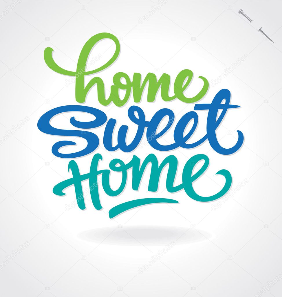 Home Sweet Home Ink Brush Vector Lettering Modern Slogan Handwritten Vector  Calligraphy Stock Illustration - Download Image Now - iStock