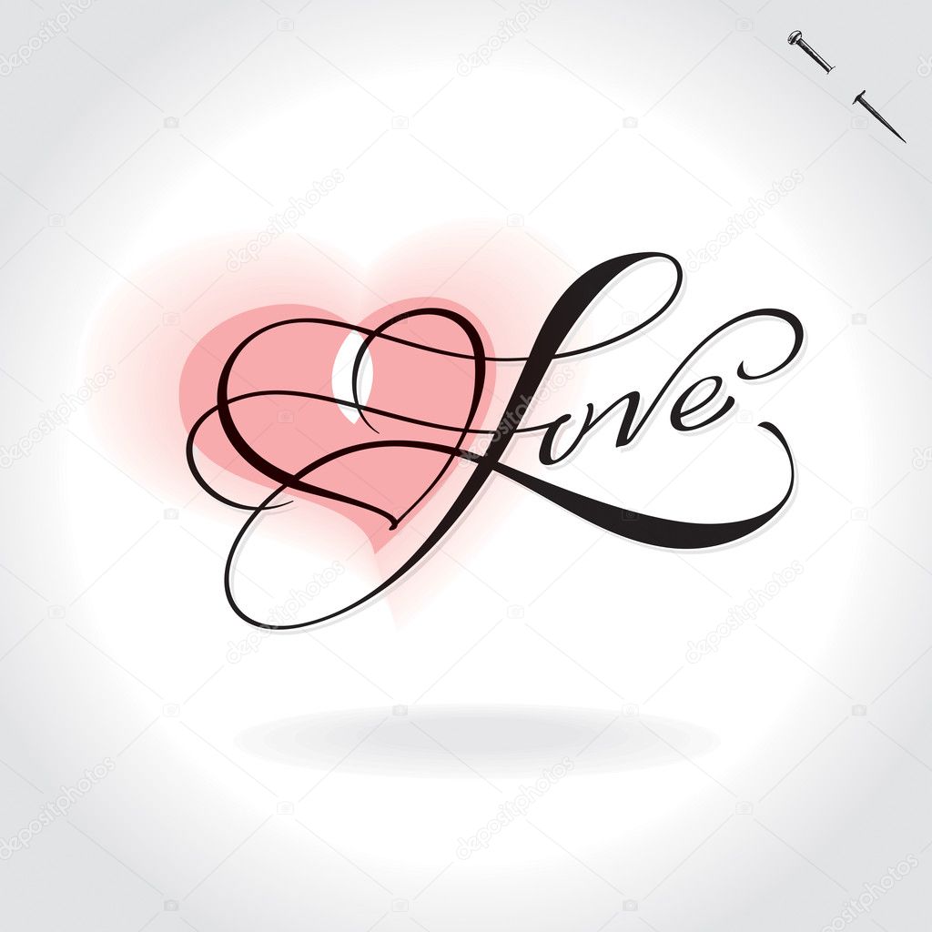 LOVE hand lettering (vector)