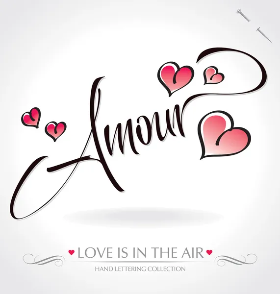 «Amour» χέρι γράμματα (διάνυσμα) — Διανυσματικό Αρχείο