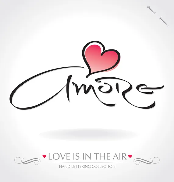 "Amore" strony napis (wektor) Ilustracje Stockowe bez tantiem