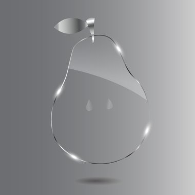 Glass pear beautiful illustration.