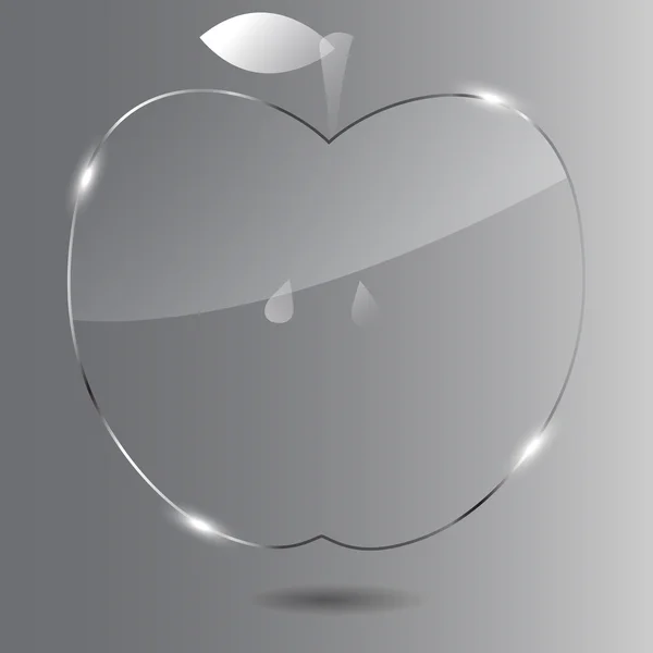 stock image Realistic glass apple illustration.