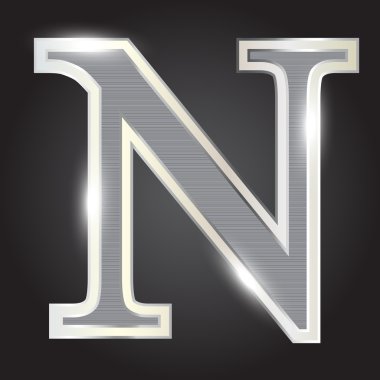 Silver metallic fonts illustration