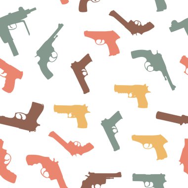  guns set seamless pattern