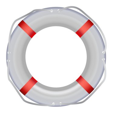 Life Buoy, Isolated On White Background Illustration