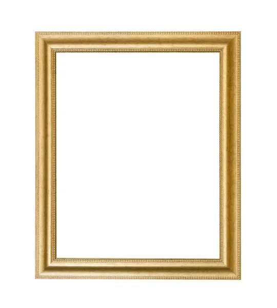 stock image Gold photo frame over white background