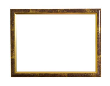 beyaz zemin üzerine altın fotoğraf çerçevesi