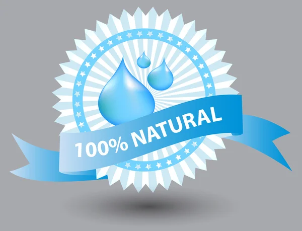 stock image  natural blue label illustration