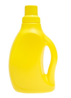 Yellow bottle Isolated on white background clipart