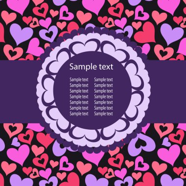 Hearts Background ith sample text