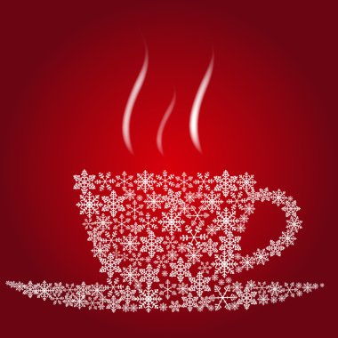 Christmas coffee cup clipart