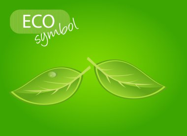 Environmental icon with plant illustration