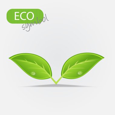 Environmental icon with plant illustration