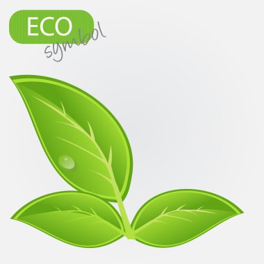 Environmental icon with plant illustration