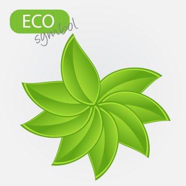 Environmental icon with plant illustration