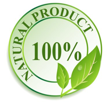 Label for natural products illustration.