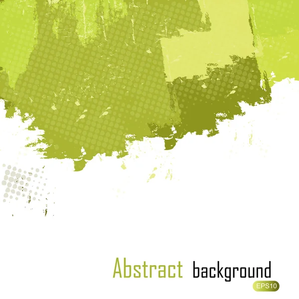 Green abstract paint splashes illustration background wi