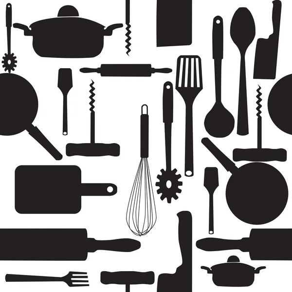 stock image seamless pattern of kitchen tools