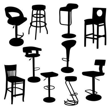 Set of Armchairs Silhouettes clipart