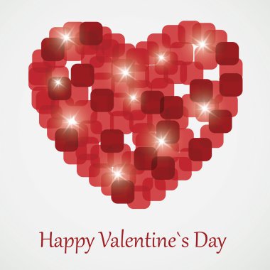 Valentine`s Day card illustration clipart