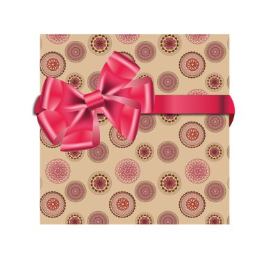 Gift cards with ribbon background