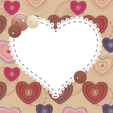 Valentine's day greeting card clipart