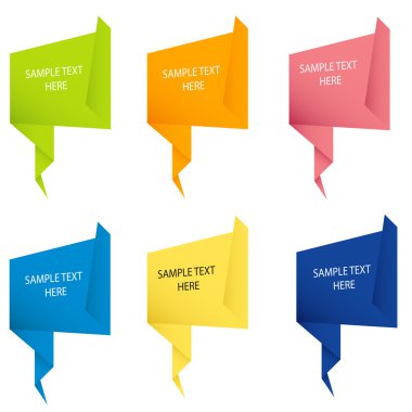 soyut origami konuşma balonu arka plan