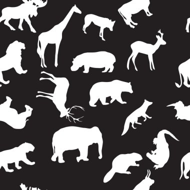 vahşi hayvanlar Dikişsiz desen arka plan