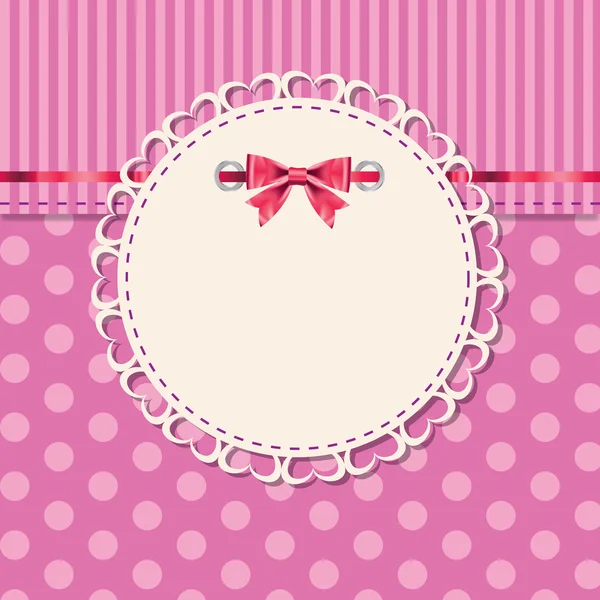 Stock image Vintage frame with bow illustration