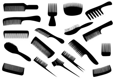  hairdresser tools isolated on white