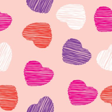 Heart seamless pattern love background